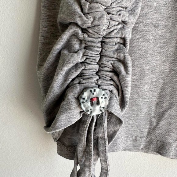 MATILDA‎ JANE Gray Ruched Side Braided Neckline Ladies Casual Tank Top, M - Picture 8 of 8